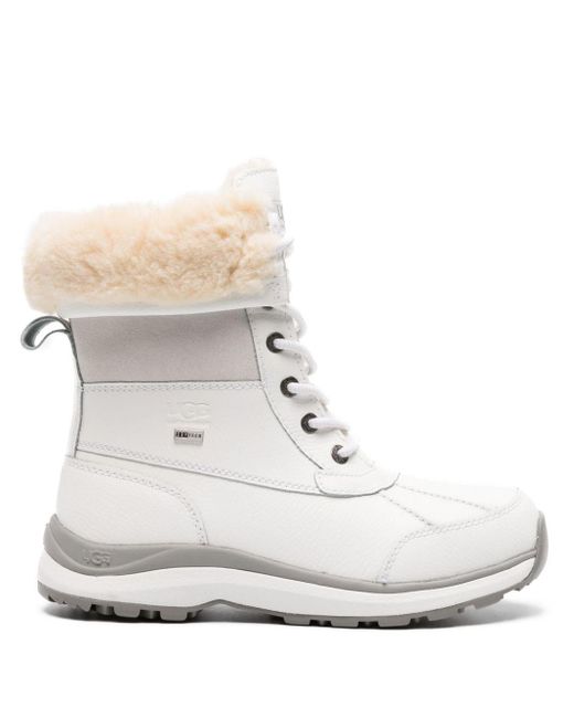 Ugg White Adirondack Iii Leather Boots