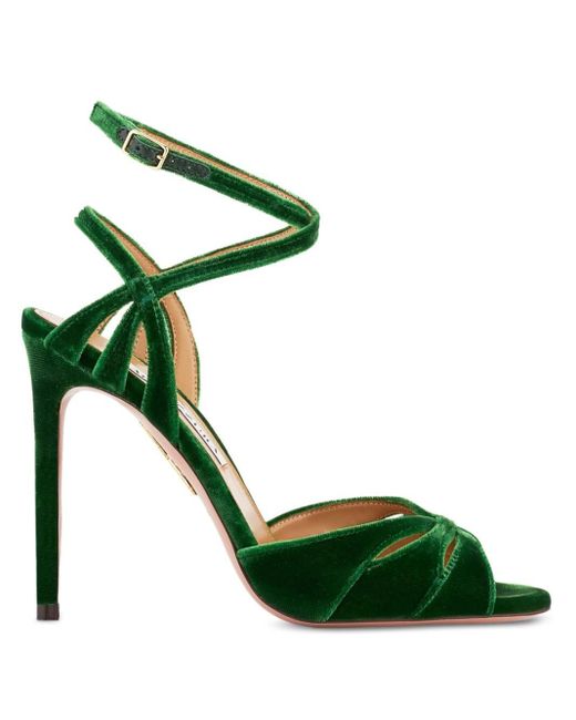 Aquazzura Green 105Mm Moves Sandal 105