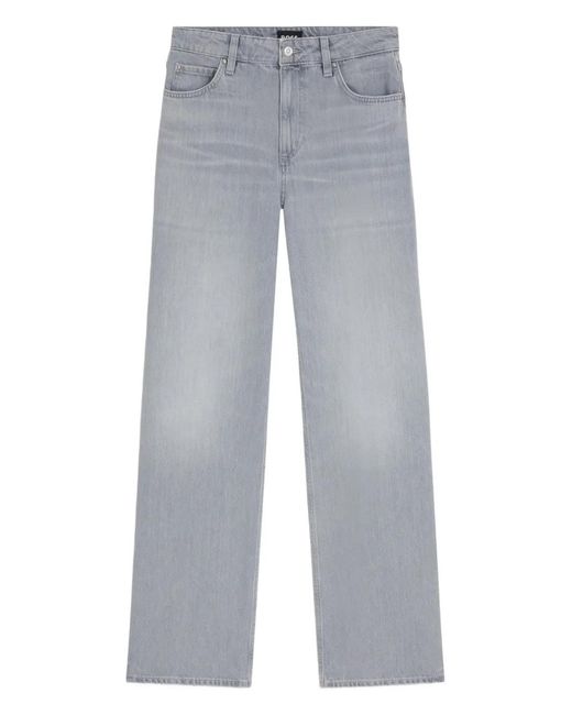 Boss Gray Straight-Leg Jeans