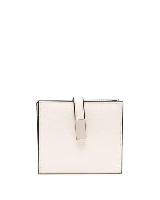 Valextra Natural Bi-Fold Leather Wallet