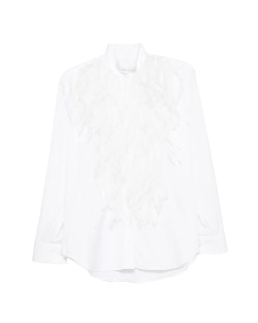 Viktor & Rolf White Feather-Embellished Shirt