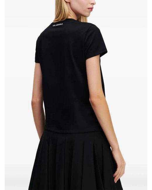 Karl Lagerfeld Black T-Shirts And Polos