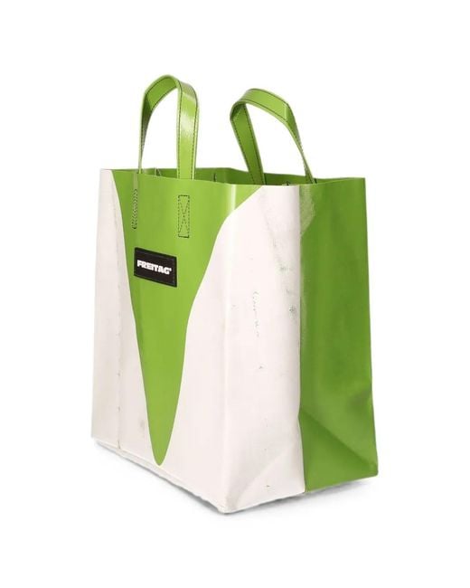 Freitag Green Sonny Logo-Patch Tote Bag for men
