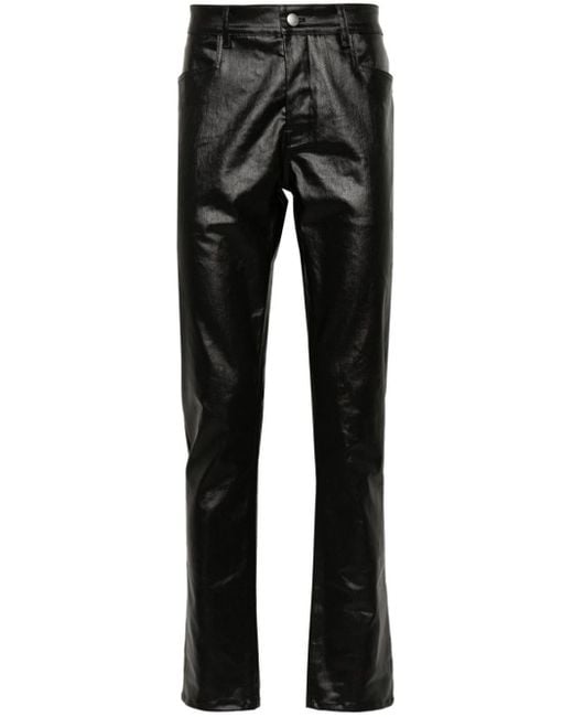 Jeans affusolati metallizzati di Rick Owens in Black da Uomo
