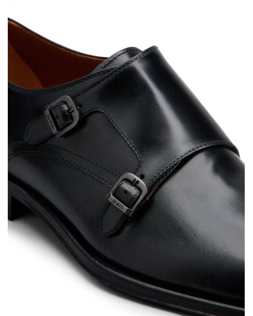 Tod's Black Double-strap Leather Monk Shoes for men