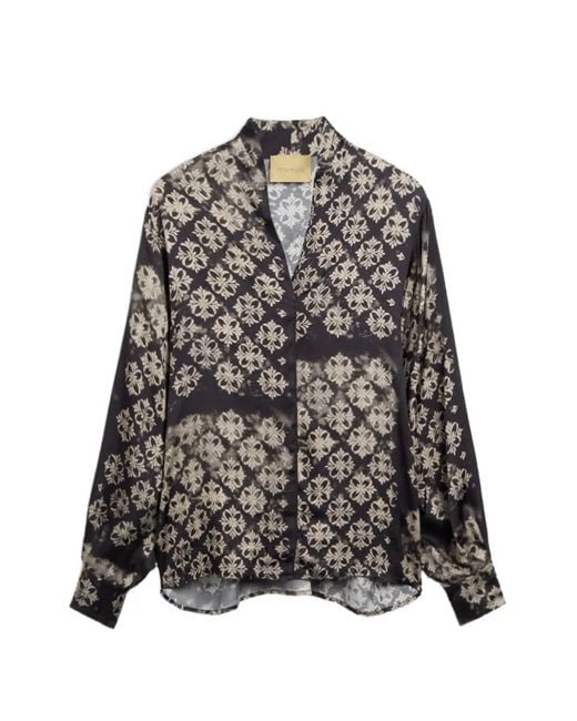 Momoní Gray Margaret Blouse