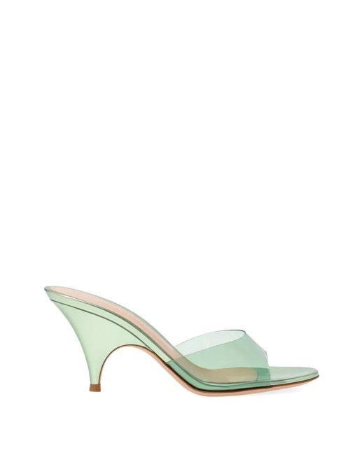 Gianvito Rossi Green Sofia Cone-Heel Mules