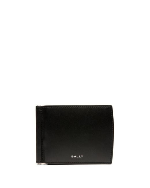 Bally Black Logo-print Bi-fold Leather Wallet for men