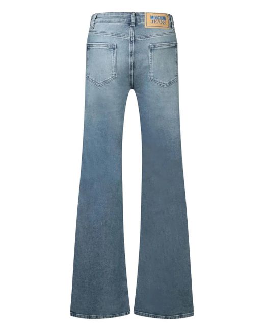 Moschino Blue Logo-Patch Jeans