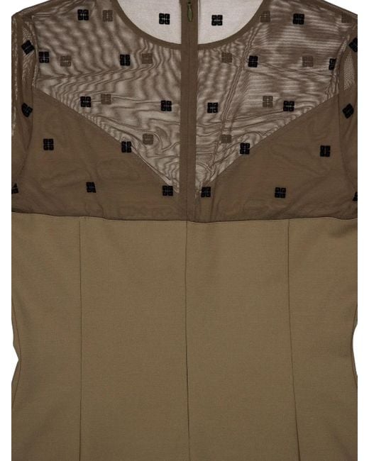 Givenchy Natural Logo-Jacquard Midi Dress
