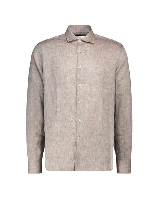 Deperlu Natural Arthur Linen Shirt for men