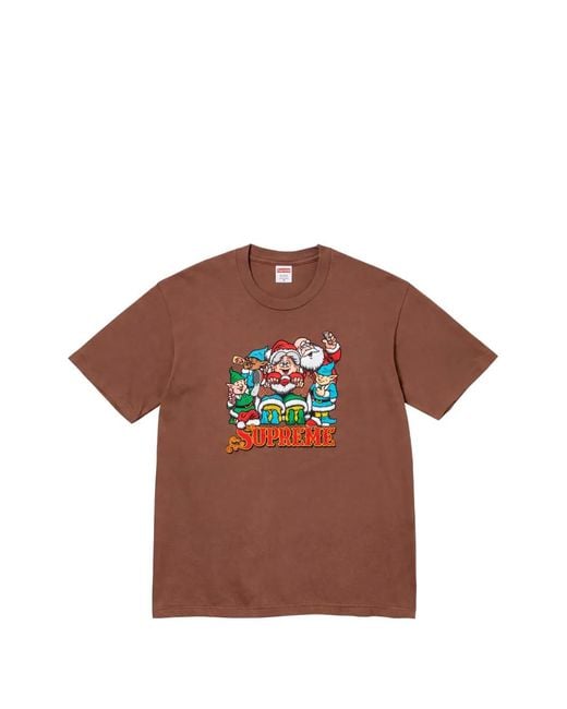 Supreme Brown Naughty Crew-Neck T-Shirt for men