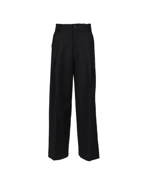 Entire studios Black Gill Wool Wide-Leg Trousers for men