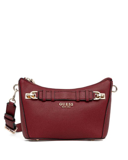 Guess Red Logo-Appliqué Shoulder Bag
