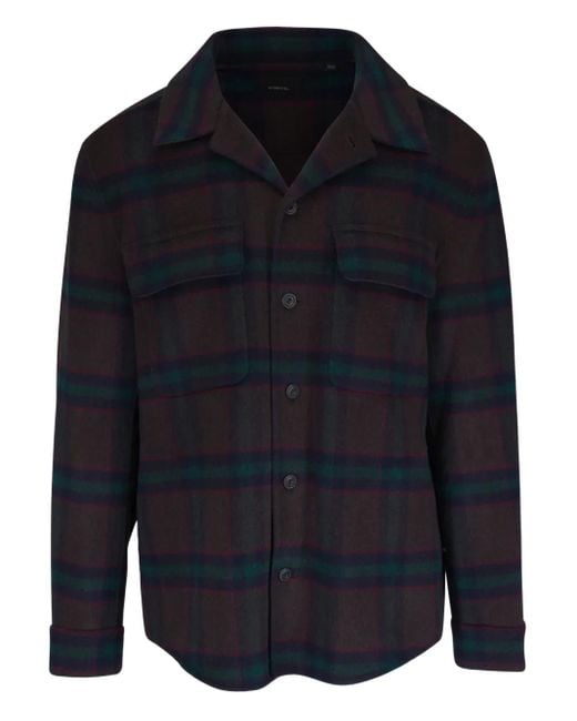 Vince Geruit Shirtjack Met Klepzak in het Blue voor heren