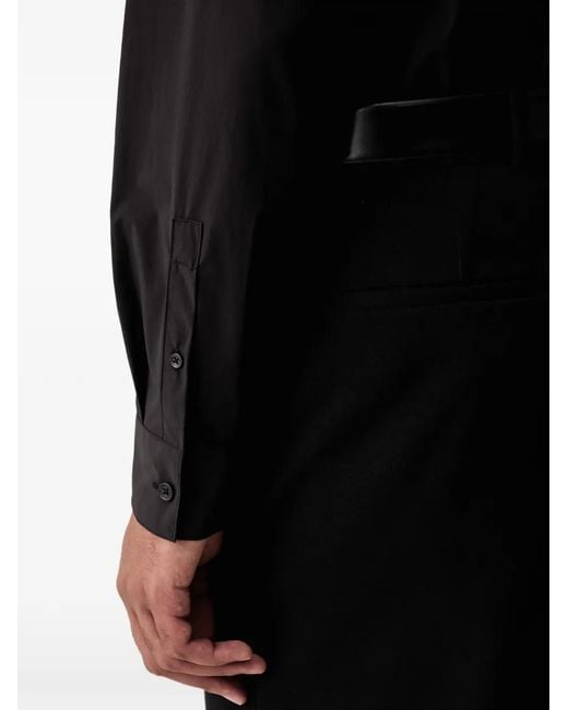 ARMANI EXCHANGE Black Long-Sleeve Button-Up Shirt for men