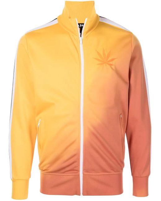 Palm Angels Orange Veste De Sport À Effet Dégradé for men