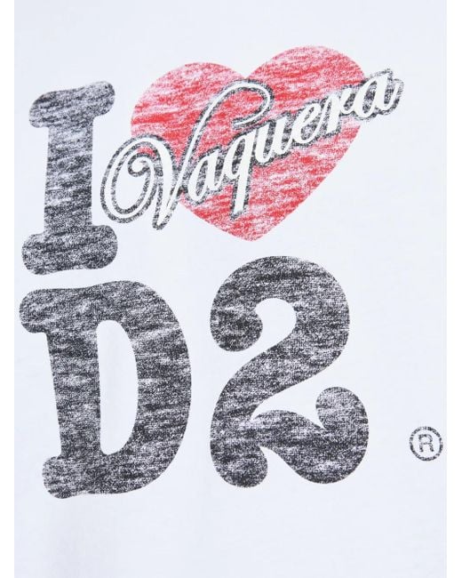 DSquared² X Vaquera T-Shirt in White für Herren