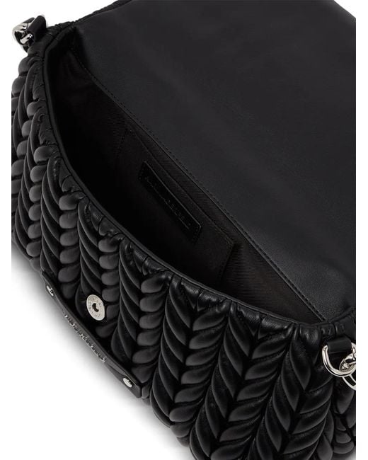 Karl Lagerfeld Black Medium K/Weave Shoulder Bag