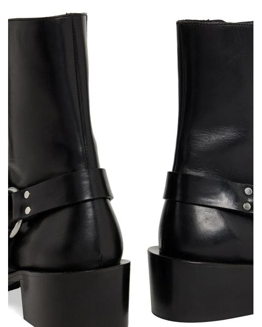 DSquared² Black Bottines À Détail De Harnais Et Bout Carré for men