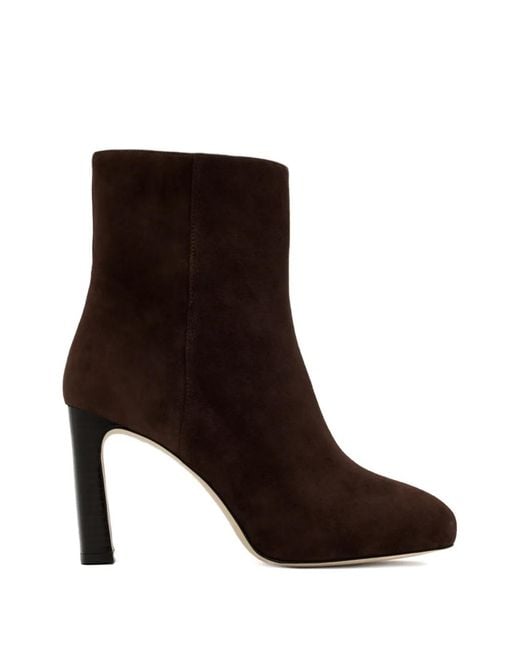 Stuart Weitzman Brown Side-Zip Ankle Boots