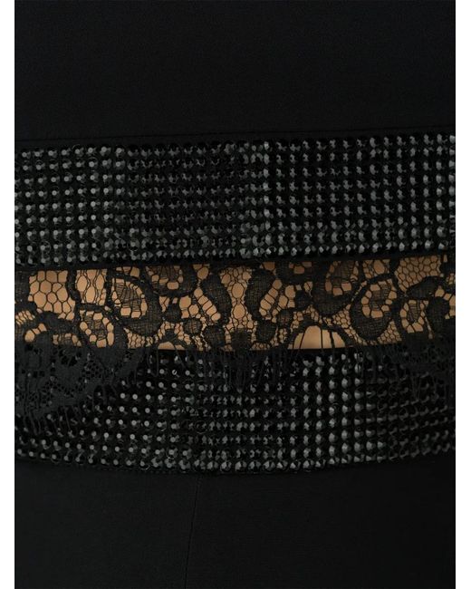 Philipp Plein Black Maxi Rhinestone-Embellished Dress