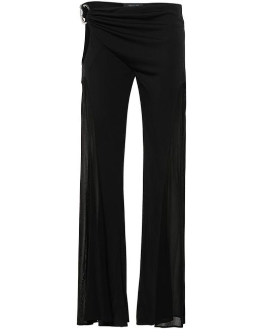 Pantalones con diseño de paneles Mugler de color Black
