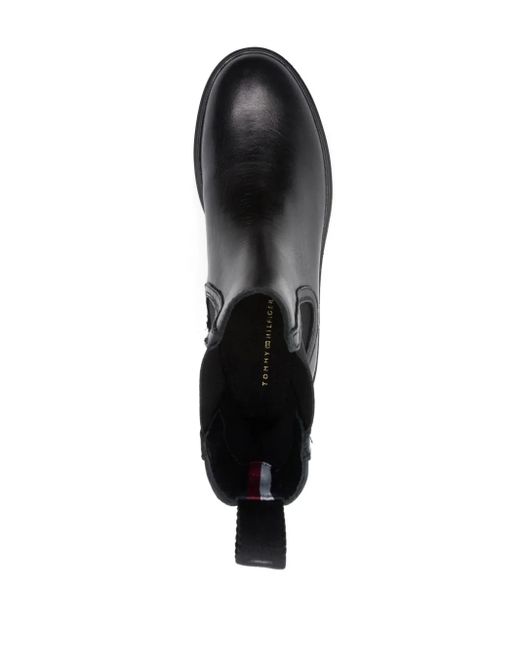 Tommy Hilfiger Black Leather Boots
