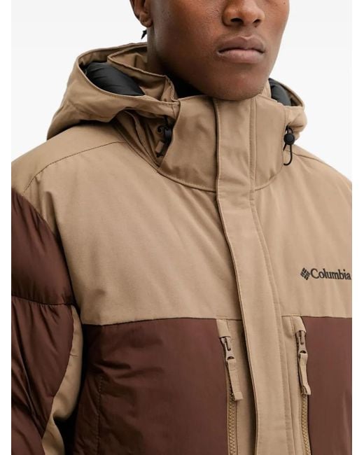 Columbia Brown Hooded Padded Jacket for men