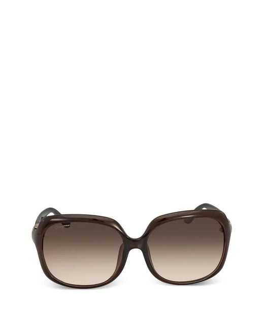 Ferragamo Brown Square-Frame Sunglasses