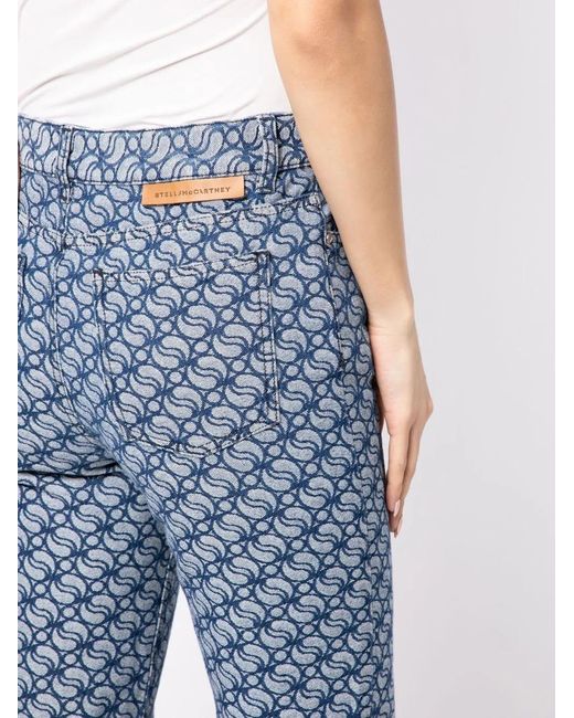 Stella McCartney Blue Pattern Denim Jeans