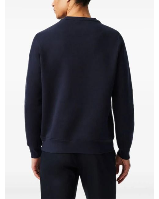 ALPHATAURI Blue Embossed-Logo Crew-Neck Sweatshirt for men