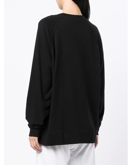 James Perse Black Loose-Fit Terry Sweatshirt