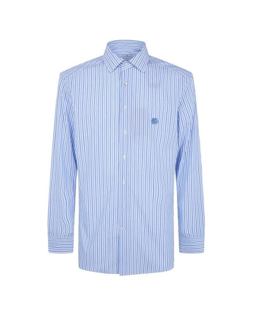 Etro Blue Classic Shirt for men