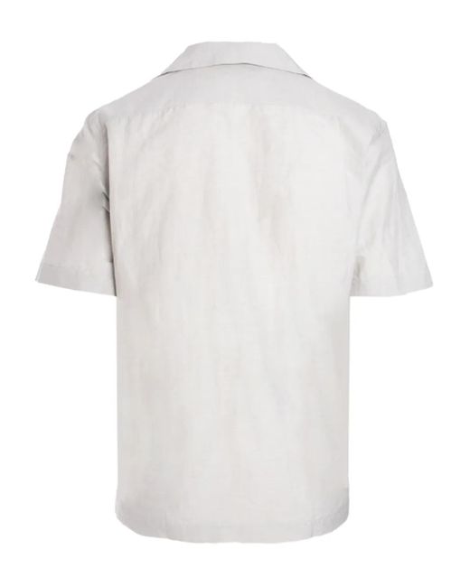 Lardini White Short-Sleeve Button-Up Shirt for men