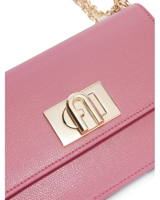 Furla Pink Mini Chain-Strap Crossbody Bag