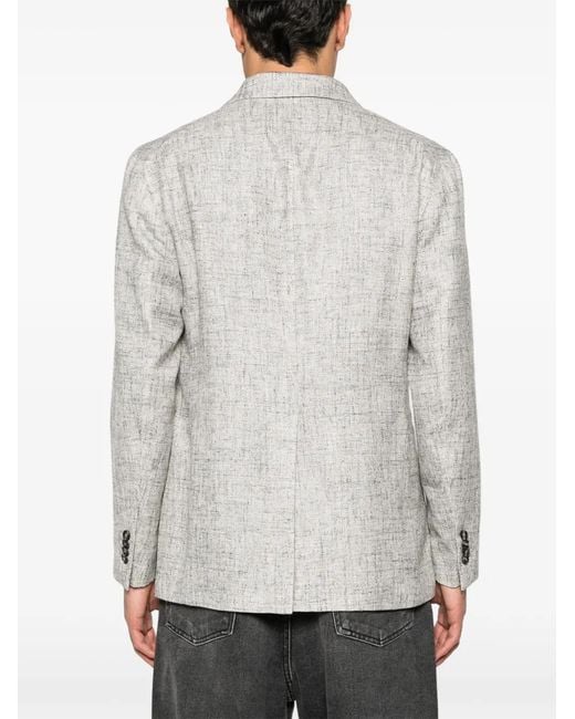 Tagliatore White Double-Breasted Jacket for men