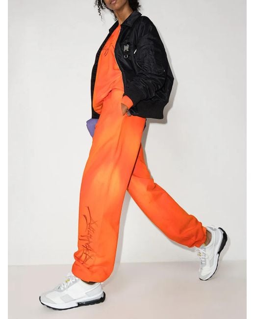 Daily Paper Orange Pantalon De Jogging À Imprimé Tie Dye