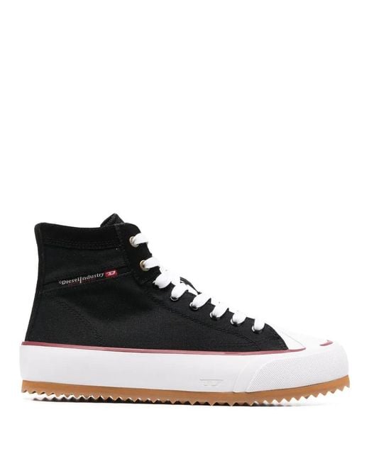 DIESEL Black S-Principia Mid Sneakers for men