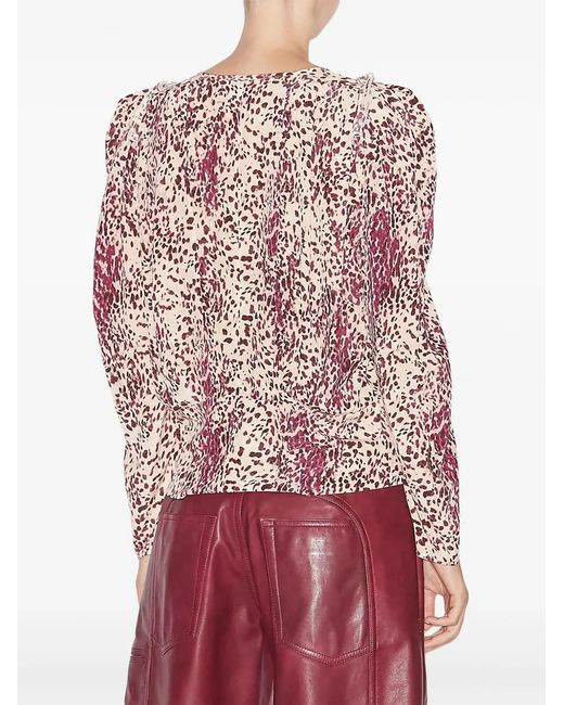Isabel Marant Red Zarga Blouse