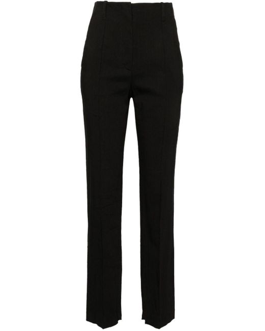 Tela Black High-waisted Slim-fit Trousers