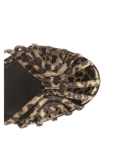 ALEVI Metallic 95Mm Ally Leopard-Print Sandals