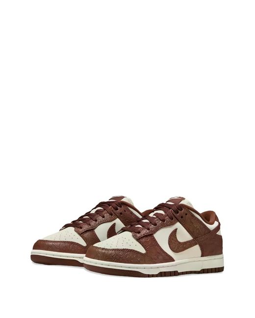 Nike Brown Dunk Low Embossed Sneakers