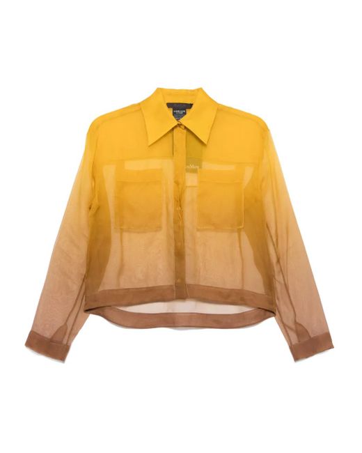 Max Mara Yellow Semi-Sheer Shirt