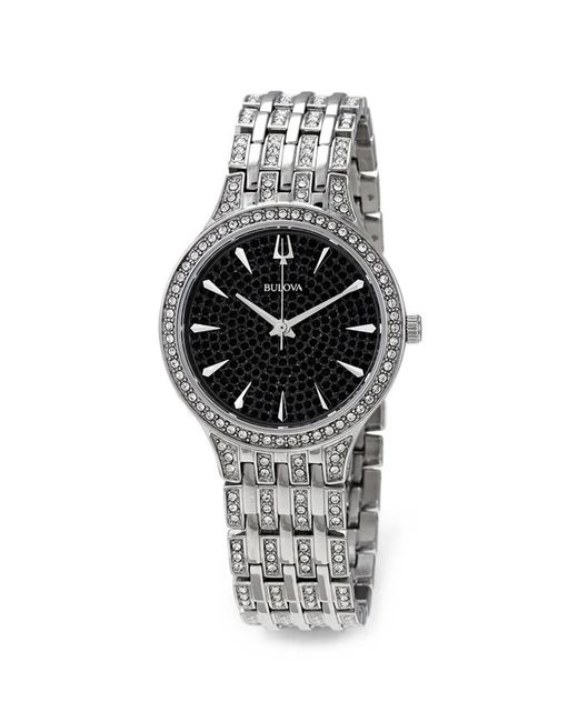 Bulova White Phantom Crystal-Embellished 32Mm Watch