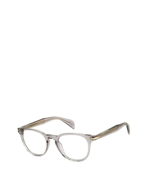 David Beckham Gray Round-Frames Glasses