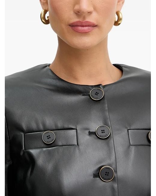 Guess Black Buttoned-Detail Jacket