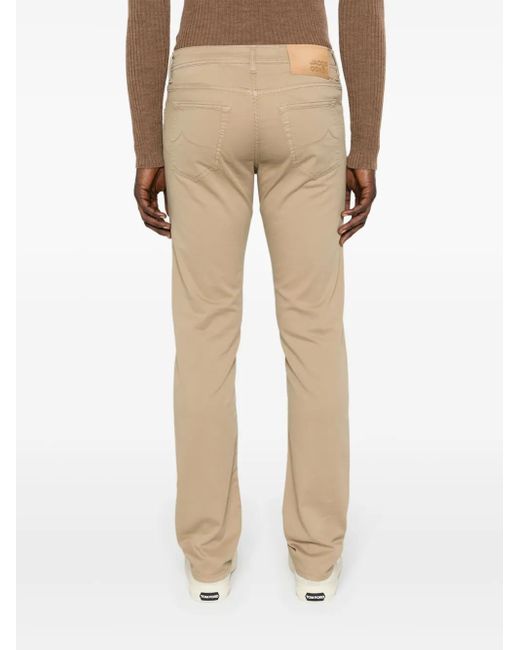 Jacob Cohen Natural Bard Slim-Cut Trousers for men