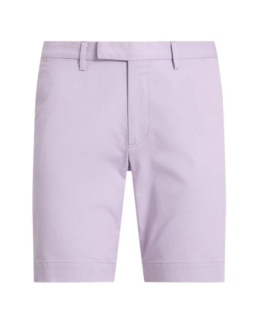 Polo Ralph Lauren Purple Cotton Chino Shorts for men