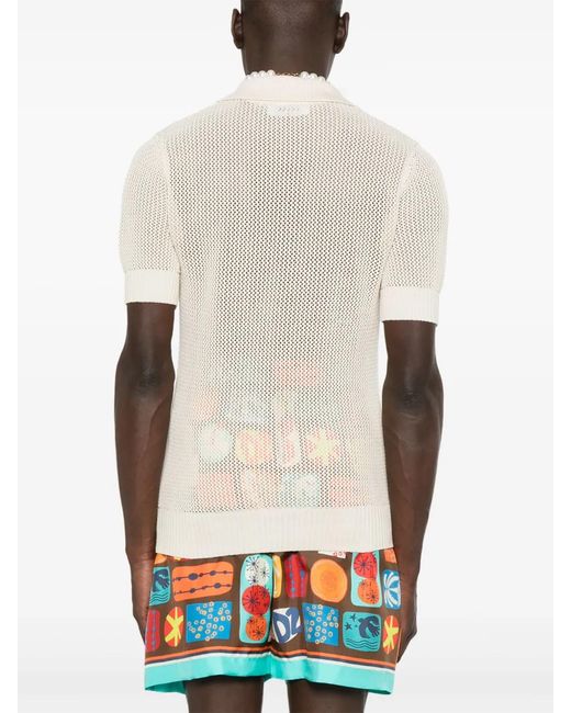 DSquared² White Knit Polo for men